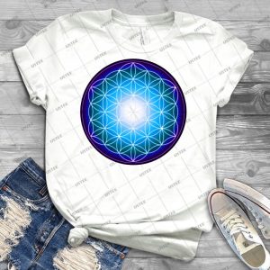 Starburst Blue Flower Of Life 42 - Trending Shirt For Women Vintage Retro Tee For Men Kid's T-Shirt Handmade Shirt