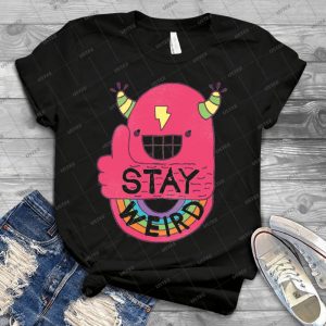 Stay Weird  89 - Vintage Men's Shirt Tshirt For Women Classic Handmade Shirt Retro Graphic Tee