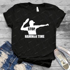 Stop- Hammer Time - Vintage Men's Shirt Tshirt For Women Classic Handmade Shirt Retro Graphic Tee