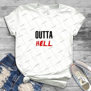 Straight Outta Hell - Best Unisex Trending Handmade T-shirt Gift Idea For Men T-shirt For Woman