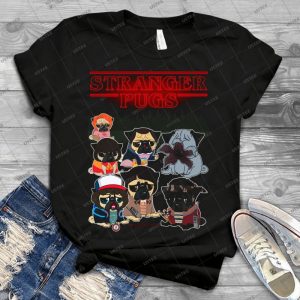 Stranger Pugs 22 - Vintage Men's Shirt Tshirt For Women Classic Handmade Shirt Retro Graphic Tee