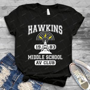 Stranger Things-Hawkins Middle School A-V- Club - Gift Idea Shirt For Men Tee For Women Classic Retro Vintage Graphic T-Shirt