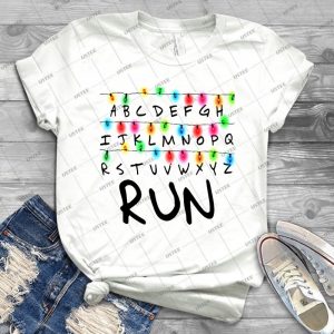 Stranger Things - Run - - Gift Idea Shirt For Men Tee For Women Classic Retro Vintage Graphic T-Shirt
