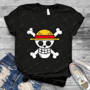 Strawhat Jolly Roger 55 - Vintage Men's Shirt Tshirt For Women Classic Handmade Shirt Retro Graphic Tee
