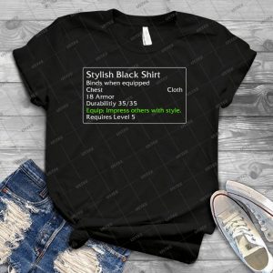 Stylish Black Shirt 41 - Vintage Men's Shirt Tshirt For Women Classic Handmade Shirt Retro Graphic Tee