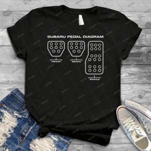 Subaru Pedal Diagram - Gift Idea Shirt For Men Tee For Women Classic Retro Vintage Graphic T-Shirt