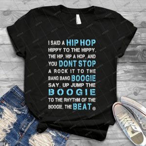 Sugar Hill Gang Rapper S Delight Hip Hop Lyrics - Vintage Men's Shirt Tshirt For Women Classic Handmade Shirt Retro Graphic Tee