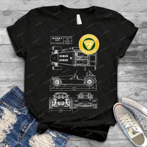 Super 7 Caterham 360r Heritage Diagram Wht - Gift Idea Shirt For Men Tee For Women Classic Retro Vintage Graphic T-Shirt
