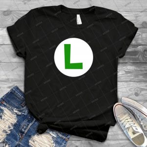 Super Mario Luigi Icon - Gift Idea Shirt For Men Tee For Women Classic Retro Vintage Graphic T-Shirt