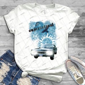Supernatural Theme 2 - Gift Idea Shirt For Men Tee For Women Classic Retro Vintage Graphic T-Shirt