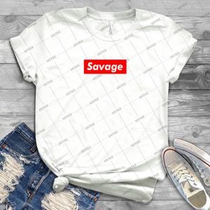 Supreme Box Logo- Savage Supreme - Gift Idea Shirt For Men Tee For Women Classic Retro Vintage Graphic T-Shirt