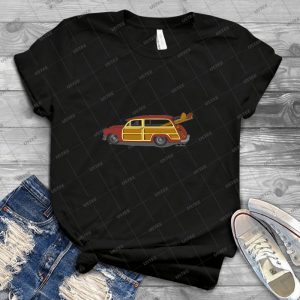 Surf N Safari 59 - Vintage Men's Shirt Tshirt For Women Classic Handmade Shirt Retro Graphic Tee