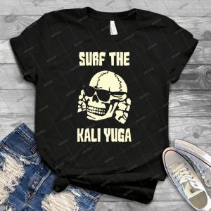 Surf The Kali Yuga 42 - Vintage Men's Shirt Tshirt For Women Classic Handmade Shirt Retro Graphic Tee