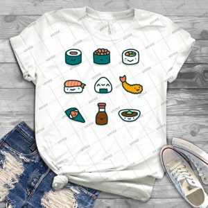 Sushi Lover 4 - Vintage Men's Shirt Tshirt For Women Classic Handmade Shirt Retro Graphic Tee