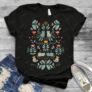 Swedish Folk Cats - Best Unisex Trending Handmade T-shirt Gift Idea For Men T-shirt For Woman
