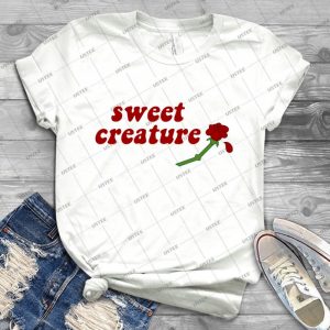 Sweet Creature Rose Design - Best Unisex Trending Handmade T-shirt Gift Idea For Men T-shirt For Woman