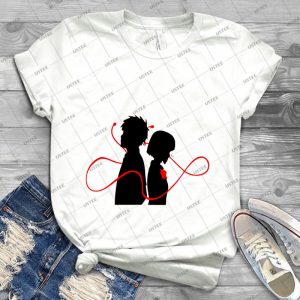Taki And Mitsuha-Red String - Best Unisex Trending Handmade T-shirt Gift Idea For Men T-shirt For Woman