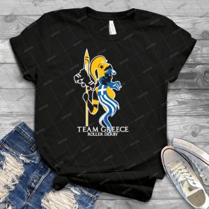 Team Greece Logo - Optimized For Black - - Best Unisex Trending Handmade T-shirt Gift Idea For Men T-shirt For Woman