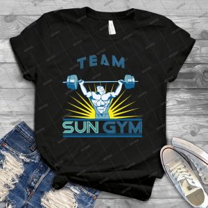 Team Sun Gym 32 - Vintage Men's Shirt Tshirt For Women Classic Handmade Shirt Retro Graphic Tee