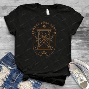 Tempus Edax Rerum 73 - Vintage Men's Shirt Tshirt For Women Classic Handmade Shirt Retro Graphic Tee