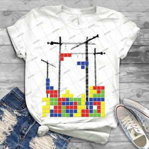 Tetris Skyline - Best Unisex Trending Handmade T-shirt Gift Idea For Men T-shirt For Woman