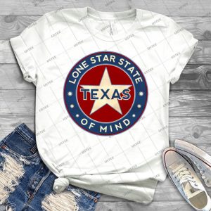 Texas Lone Star Sticker Circle - Gift Idea Shirt For Men Tee For Women Classic Retro Vintage Graphic T-Shirt