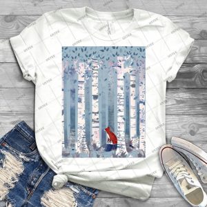 The Birches - In Blue - - Gift Idea Shirt For Men Tee For Women Classic Retro Vintage Graphic T-Shirt