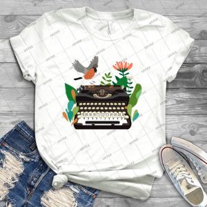 The Bird And The Typewriter - Best Unisex Trending Handmade T-shirt Gift Idea For Men T-shirt For Woman