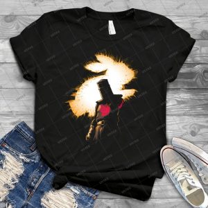 The Black Knight Rises 64 - Vintage Men's Shirt Tshirt For Women Classic Handmade Shirt Retro Graphic Tee
