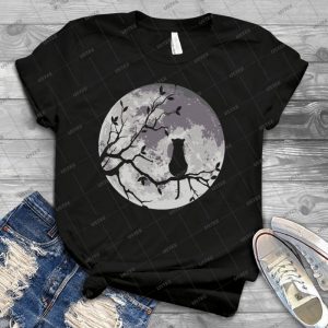 The Cat And The Moon - Best Unisex Trending Handmade T-shirt Gift Idea For Men T-shirt For Woman