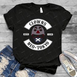 The Clown Motorcycle Club - Neo Tokyo - Akira - 58 - Vintage Men's Shirt Tshirt For Women Classic Handmade Shirt Retro Graphic Tee