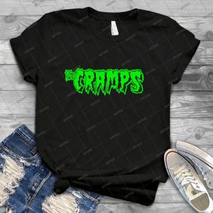 The Cramps - Green - 70 - Vintage Men's Shirt Tshirt For Women Classic Handmade Shirt Retro Graphic Tee