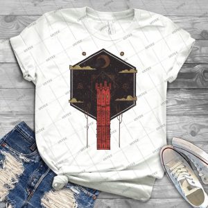 The Crimson Tower 51 - Vintage Men's Shirt Tshirt For Women Classic Handmade Shirt Retro Graphic Tee