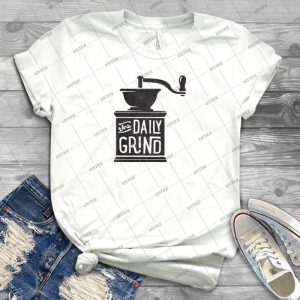 The Daily Grind 30 - Vintage Men's Shirt Tshirt For Women Classic Handmade Shirt Retro Graphic Tee
