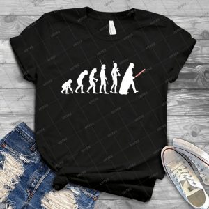 The Dark Side Of Evolution - White  71 - Vintage Men's Shirt Tshirt For Women Classic Handmade Shirt Retro Graphic Tee