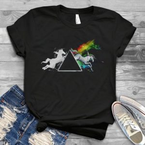 The Dark Side Of The Moon Prism Horse Unicorn Pink Floyd Colorful Handmade Shirt