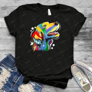 The Dog In The Style Of Pop Art- Colored Setter Dog - Best Unisex Trending Handmade T-shirt Gift Idea For Men T-shirt For Woman