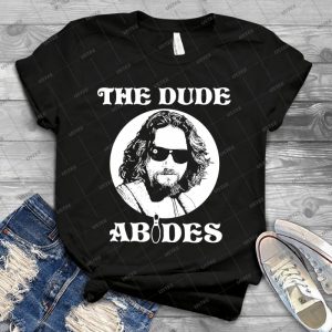 The Dude Abides - The Big Lebowski 22 - Vintage Men's Shirt Tshirt For Women Classic Handmade Shirt Retro Graphic Tee