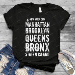 The Five Boroughs-New York City- - Gift Idea Shirt For Men Tee For Women Classic Retro Vintage Graphic T-Shirt