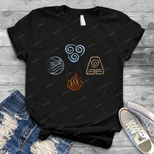 The Four Elements Avatar Symbols 37 - Trending Shirt For Women Vintage Retro Tee For Men Kid's T-Shirt Handmade Shirt