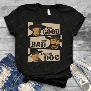 The Good, The Bad, And The Doc 2 - Vintage Men's Shirt Tshirt For Women Classic Handmade Shirt Retro Graphic Tee