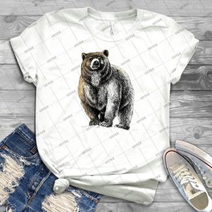 The Great Bear - A Fierce Protector 5 - Vintage Men's Shirt Tshirt For Women Classic Handmade Shirt Retro Graphic Tee