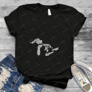The Great Lakes Unsalted & Shark Free 5 - Best Unisex Trending Handmade T-shirt Gift Idea For Men T-shirt For Woman