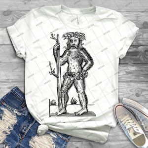 The Green Man-Renaissance Woodcut - Best Unisex Trending Handmade T-shirt Gift Idea For Men T-shirt For Woman