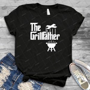 The Grillfather Is Here - Best Unisex Trending Handmade T-shirt Gift Idea For Men T-shirt For Woman