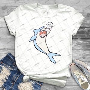 The Have A Lovely Day Shark 49 - Vintage Men's Shirt Tshirt For Women Classic Handmade Shirt Retro Graphic Tee