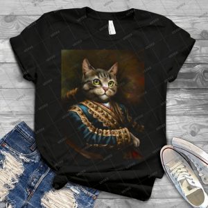 The Hermitage Court Outrunner Cat  14 - Vintage Men's Shirt Tshirt For Women Classic Handmade Shirt Retro Graphic Tee