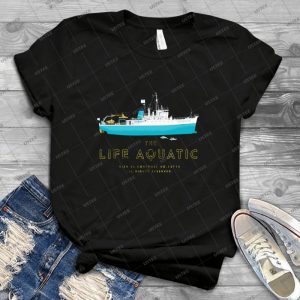 The Life Aquatic With Steve Zissou 18 - Vintage Men's Shirt Tshirt For Women Classic Handmade Shirt Retro Graphic Tee