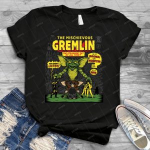 The Mischievous Gremlin 54 - Vintage Men's Shirt Tshirt For Women Classic Handmade Shirt Retro Graphic Tee