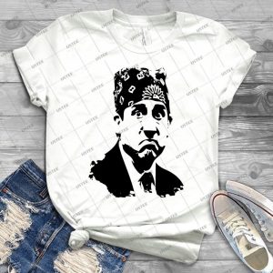 The Office Prison Mike- Steve Carrell - Vintage Men's Shirt Tshirt For Women Classic Handmade Shirt Retro Graphic Tee